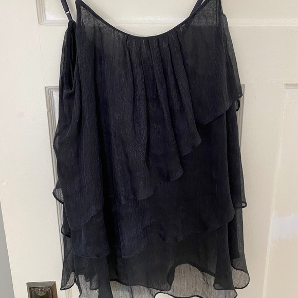 Great Condition | Aritzia Wilfred Black Ruffle Top - Picture 1 of 4